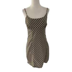 Wild Fable Black & Yellow Fitted Stretch Bodycon Dress Women's Sz Medium | 45-24